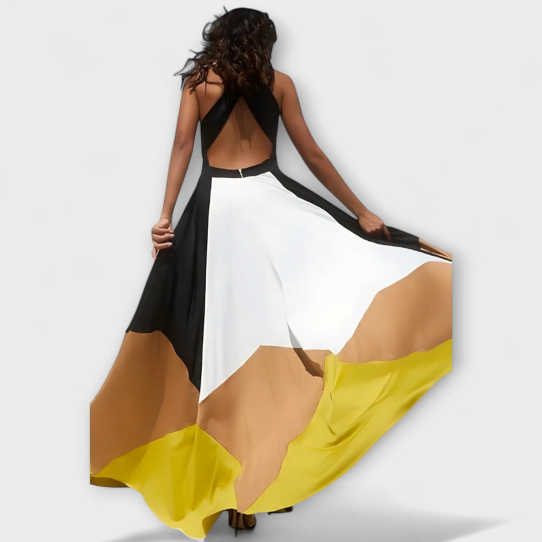 Nava - Long Dress with Open Back
