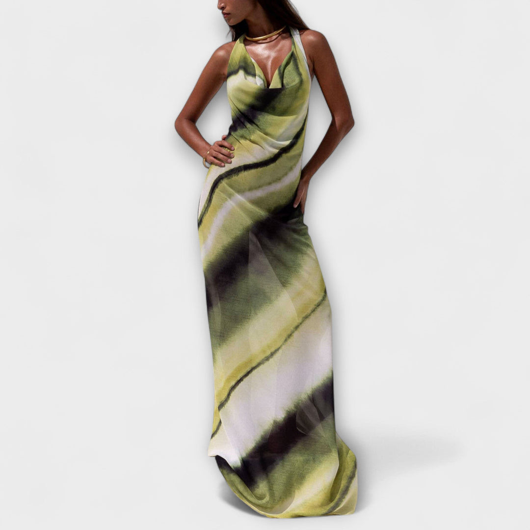 Classic Tie-Dye Gradient Maxi Dress