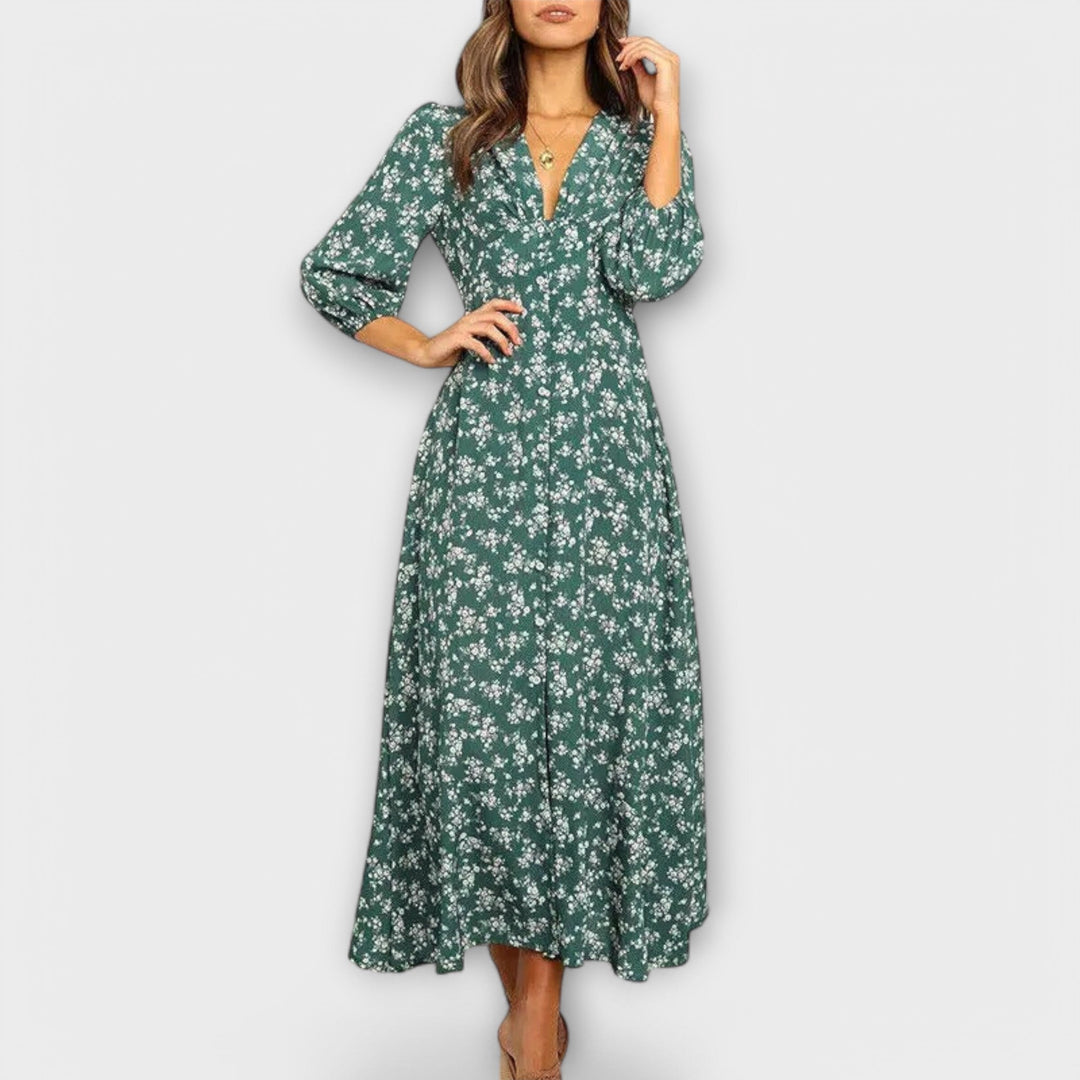 Floral Pattern Maxi Dress for Women