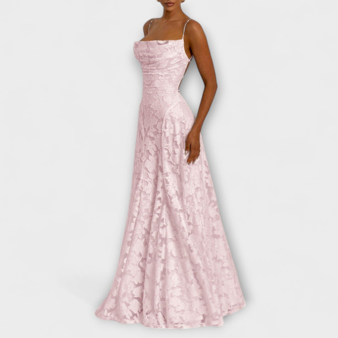 Emberly - Elegant Jacquard Maxi Dress