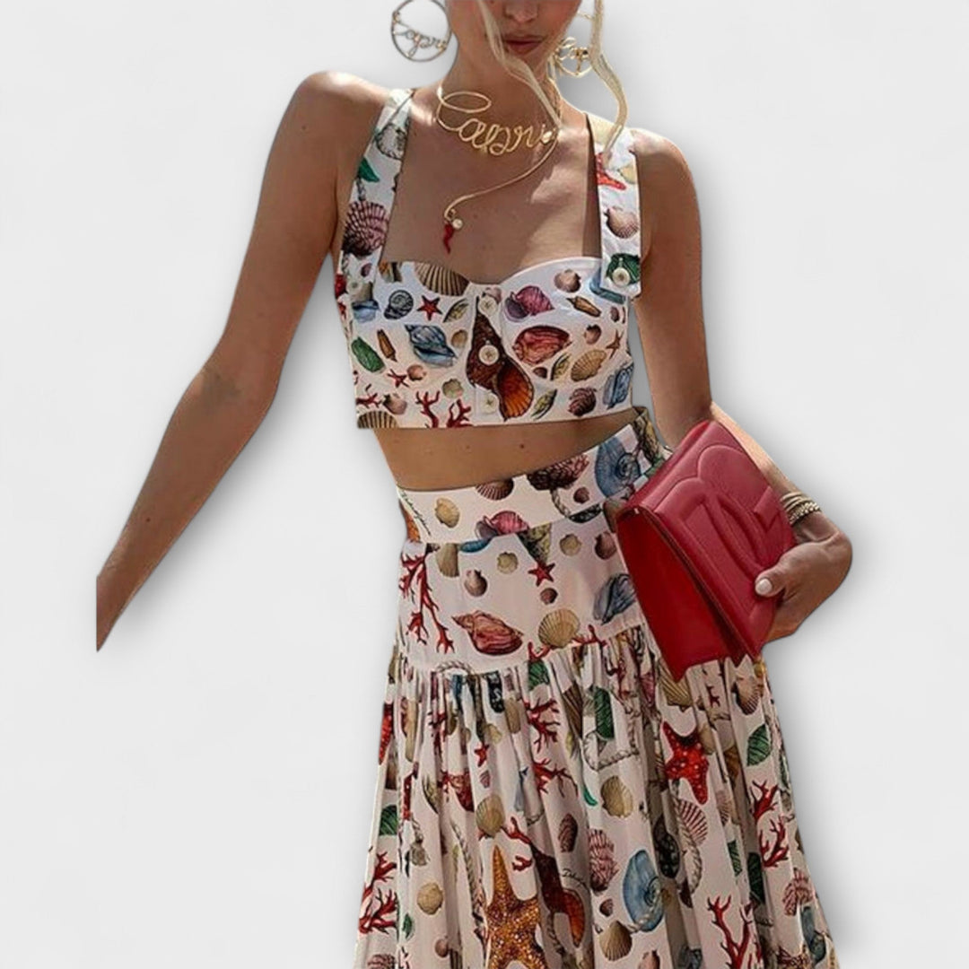 Heather - Stylish Two-Piece Skirt Set