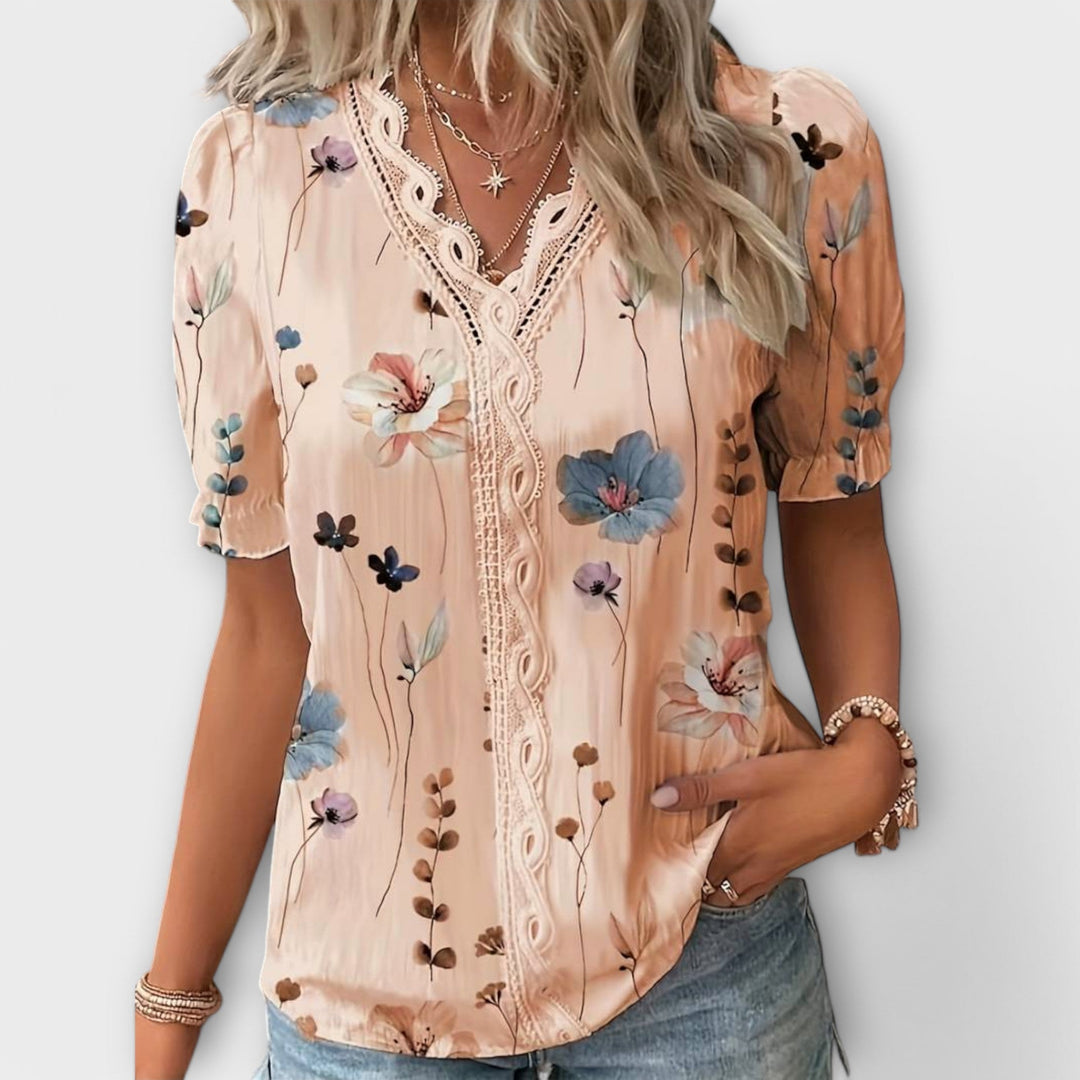 Emily - Fashionable Blouse with V-Neck