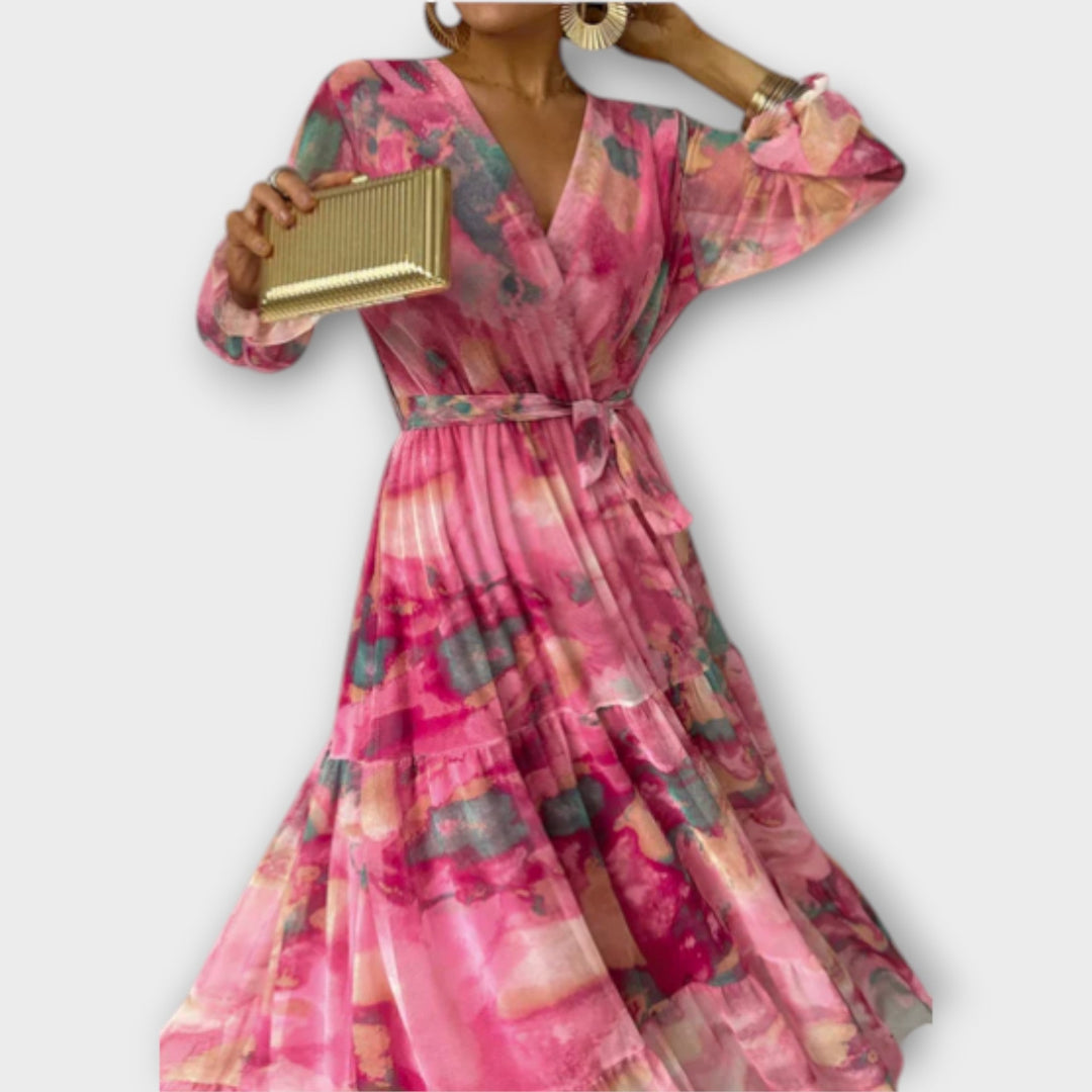 Evelyn - Aquarelle Dream Maxi Dress