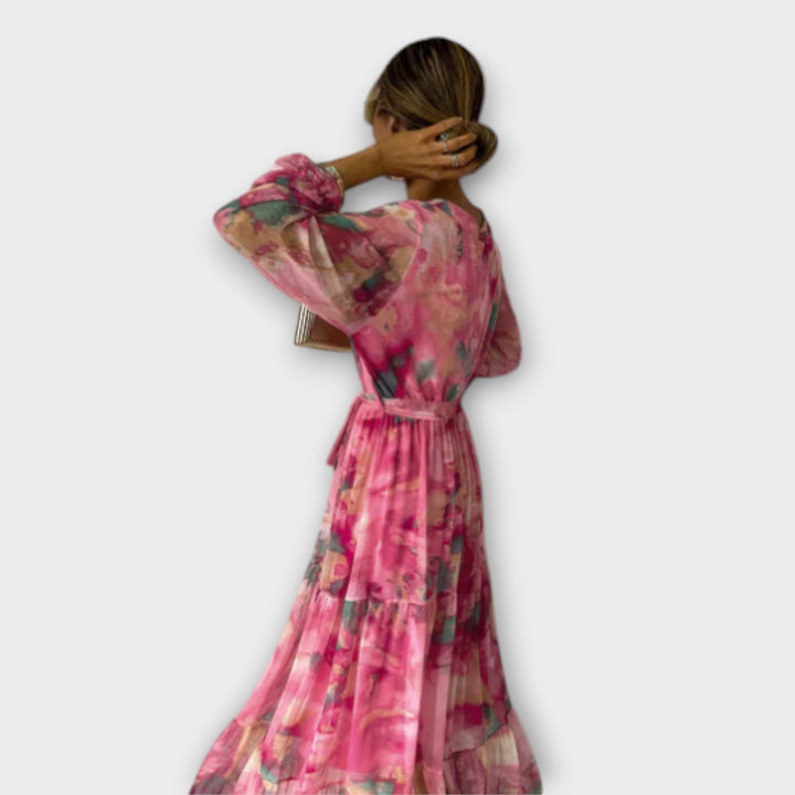 Evelyn - Aquarelle Dream Maxi Dress